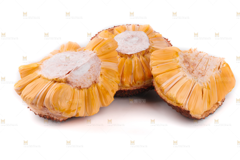 白底上的泰国菠萝蜜