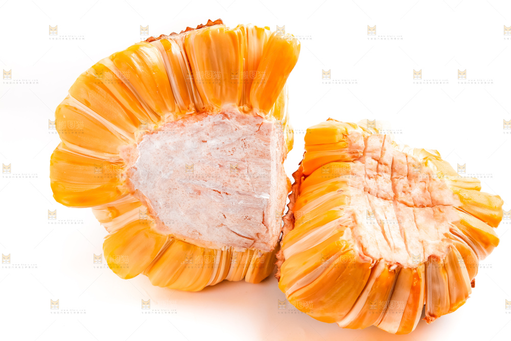 白底上放着越南红心菠萝蜜