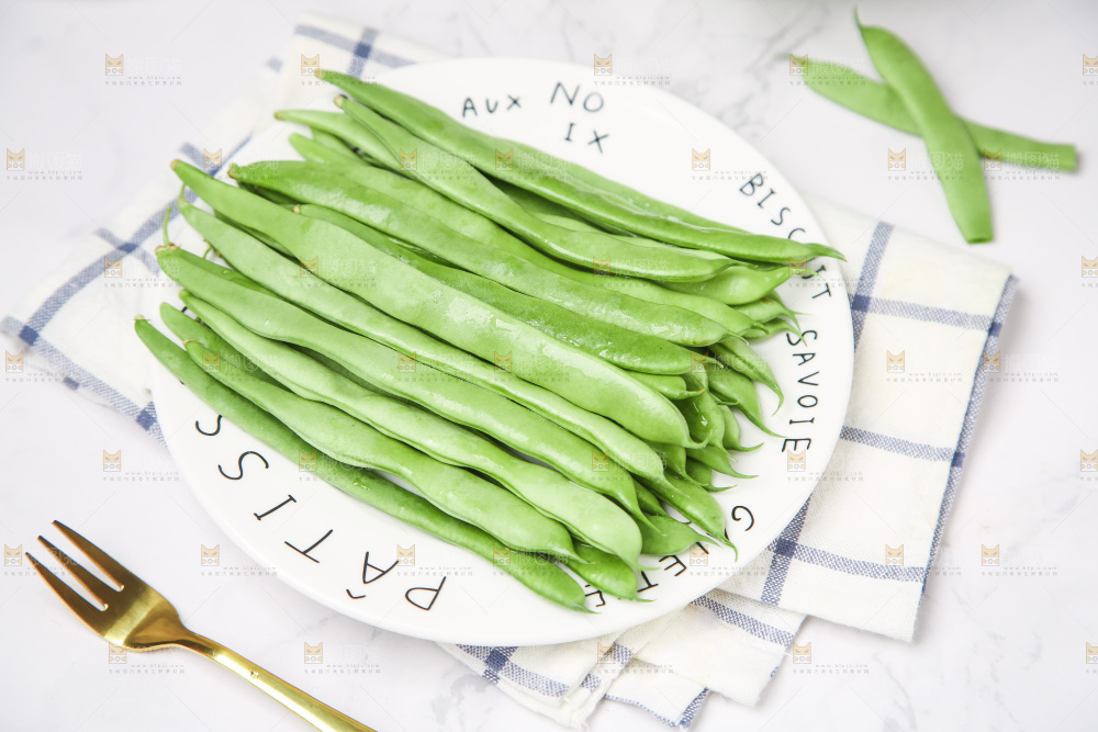 盘子里的四季豆