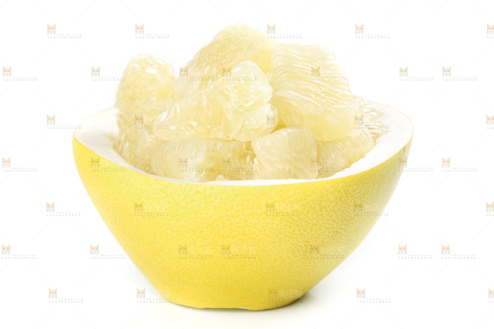 白底上的平和白心蜜柚