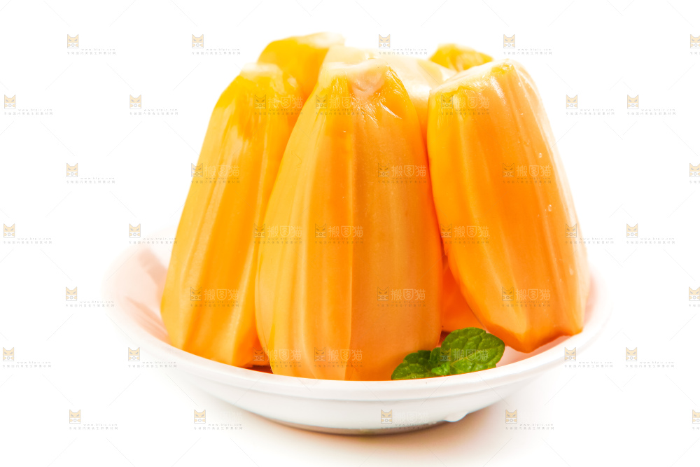 盘子里的泰国红心菠萝蜜