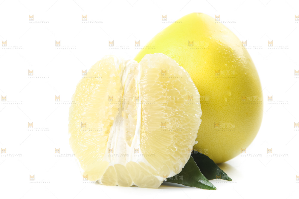 白底上的平和白心蜜柚