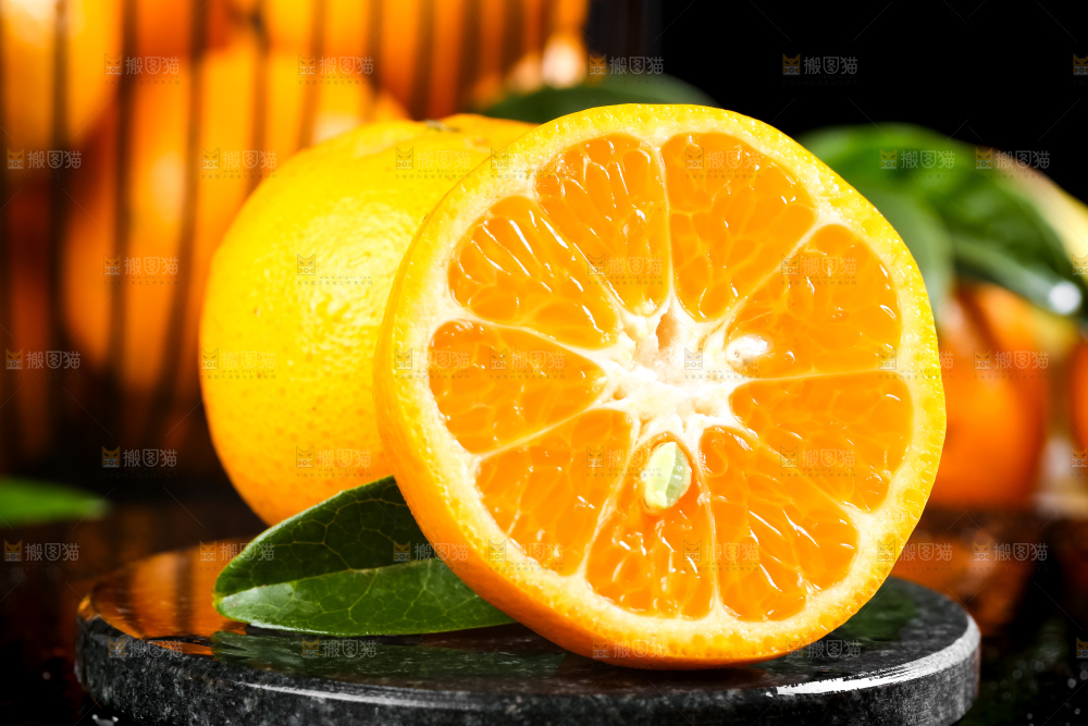 黑石板上放着永春芦柑