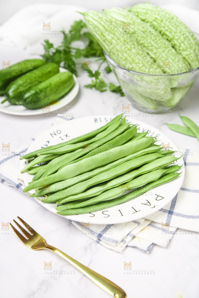 盘子里的四季豆