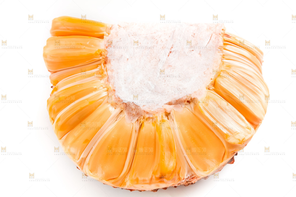 白底上放着越南红心菠萝蜜