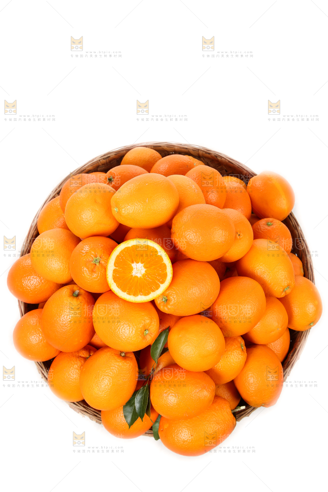 篮子里装着赣南脐橙