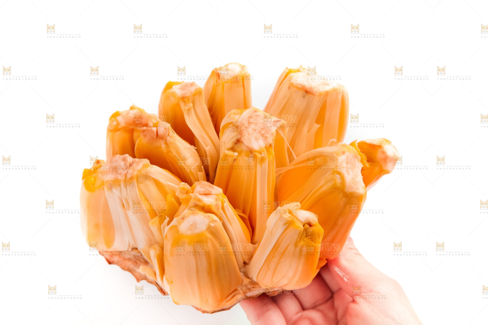 白底上放着越南红心菠萝蜜