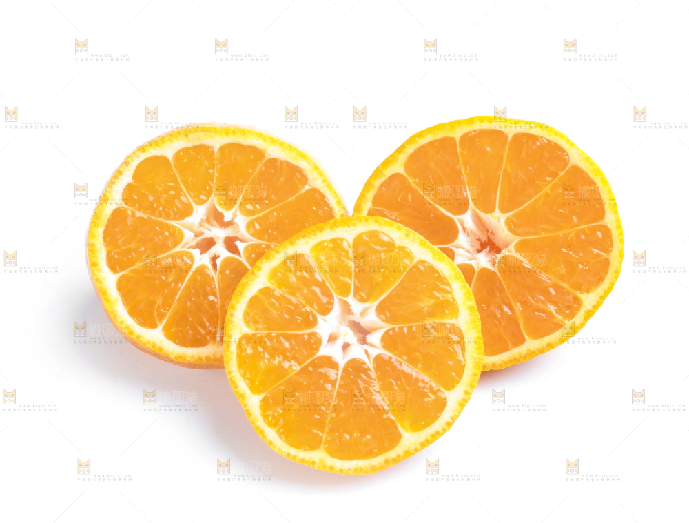 白底上的椪柑