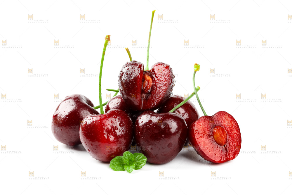白底上的智利进口车厘子