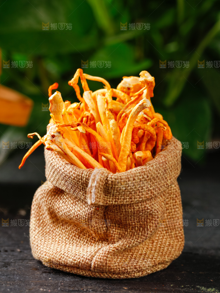 深底上的虫草花