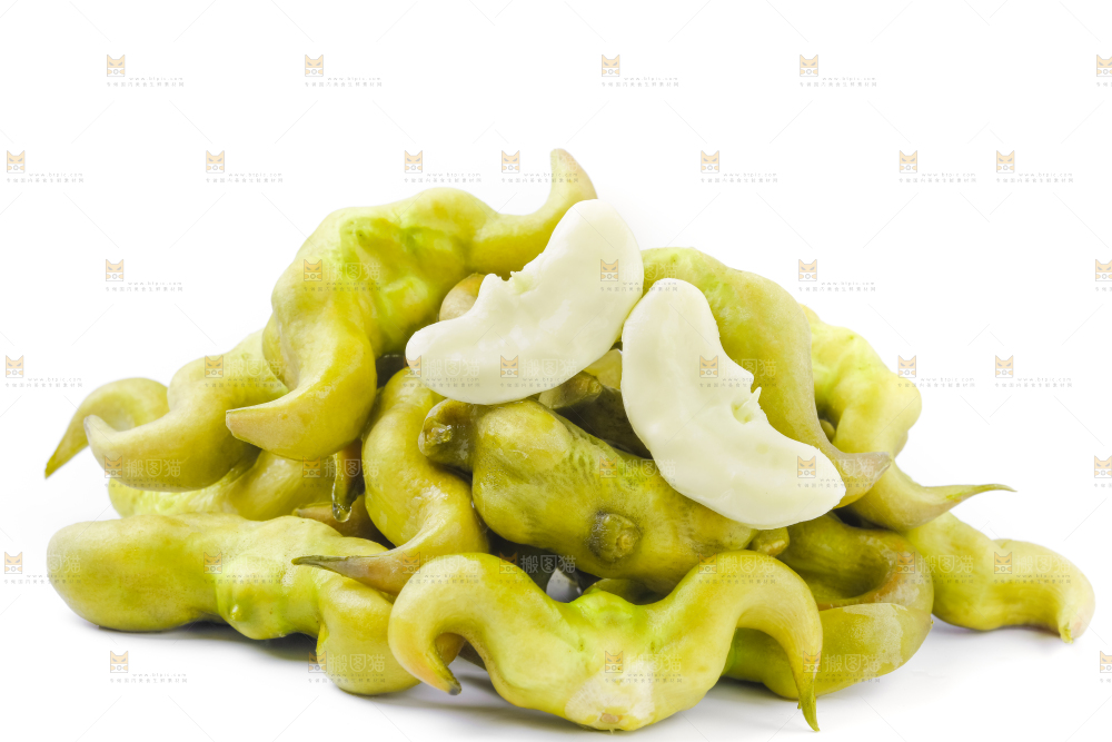 白底上放着洪湖菱角