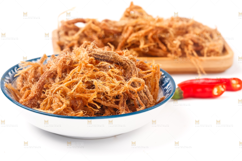盘子里的猪肉干