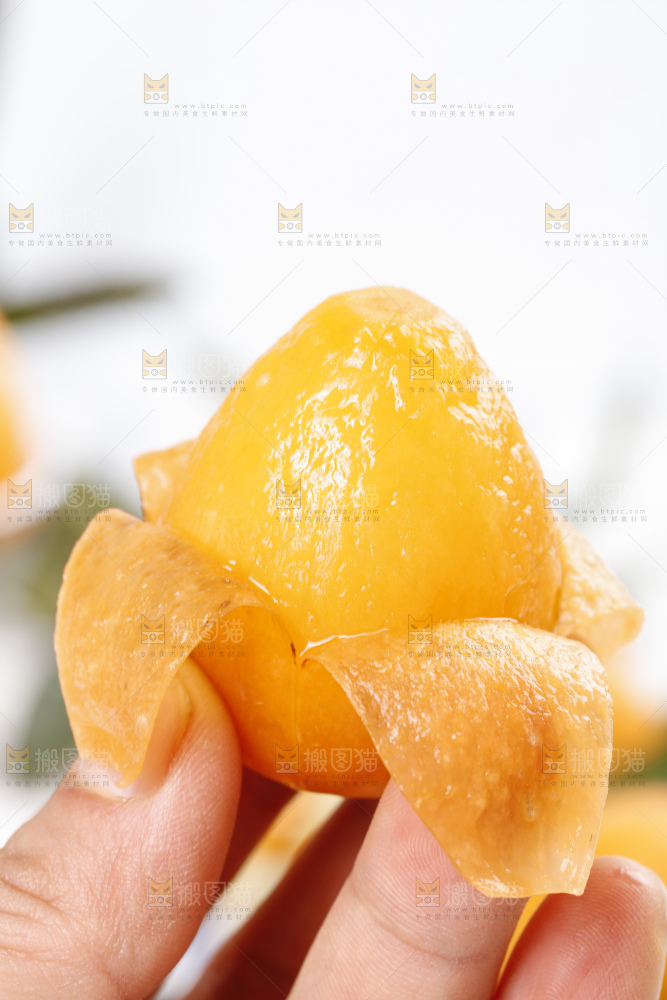 手里拿着新鲜枇杷