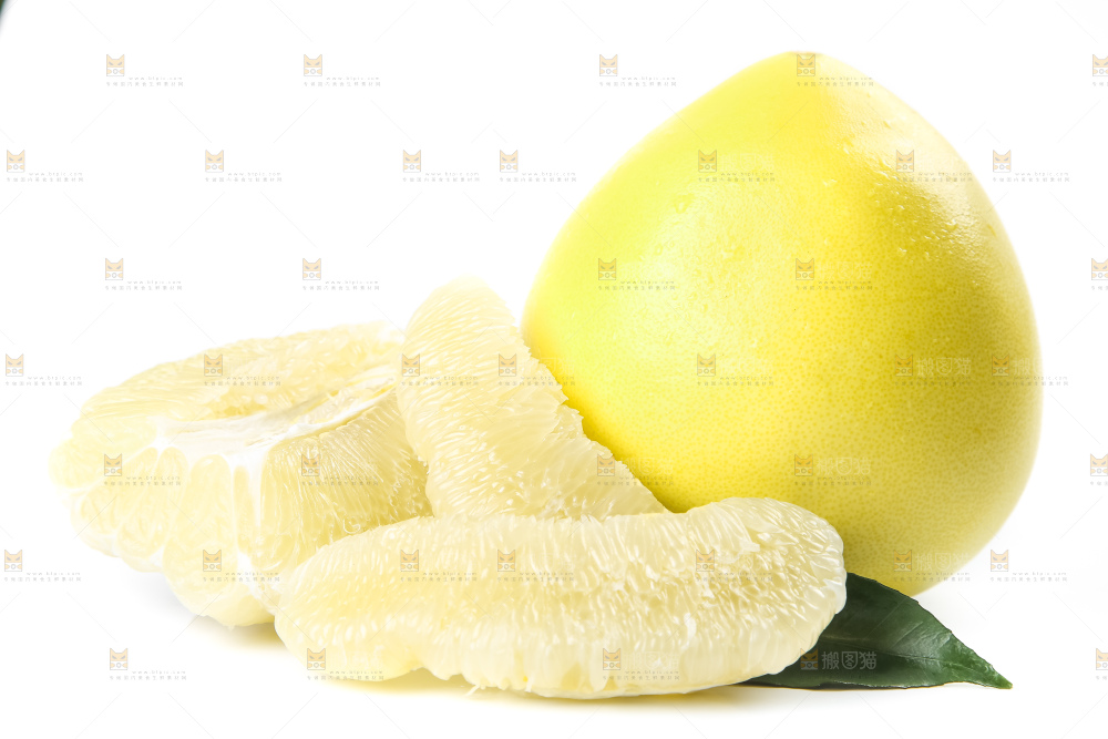 白底上的平和白心蜜柚