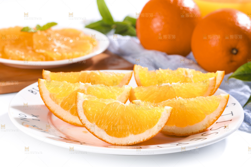 白底上的芦柑