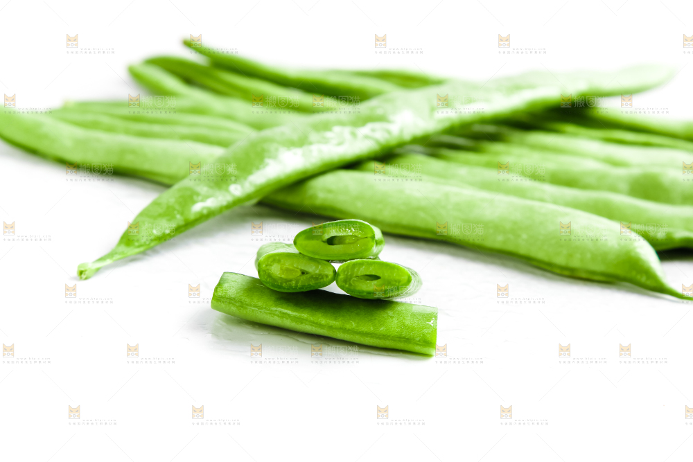 白底上的四季豆