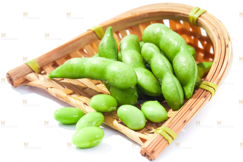 篮子里装着毛豆
