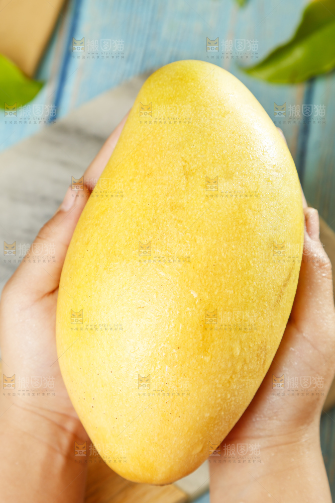 手里拿着高乐蜜芒果