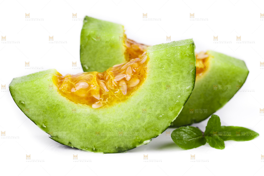 白底上放着博洋甜瓜