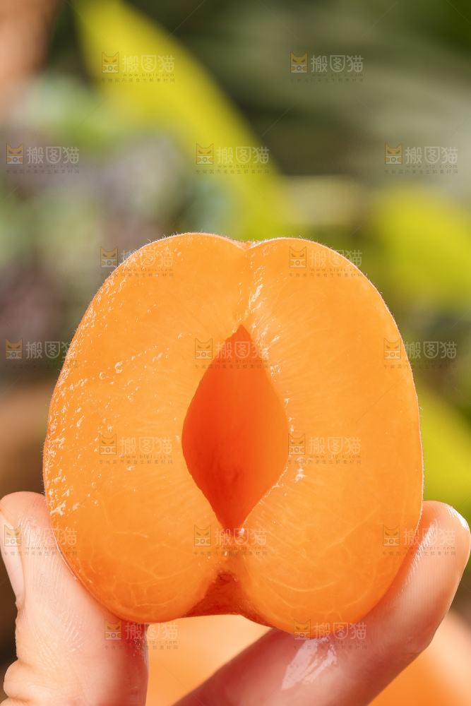 手里拿着凯特杏