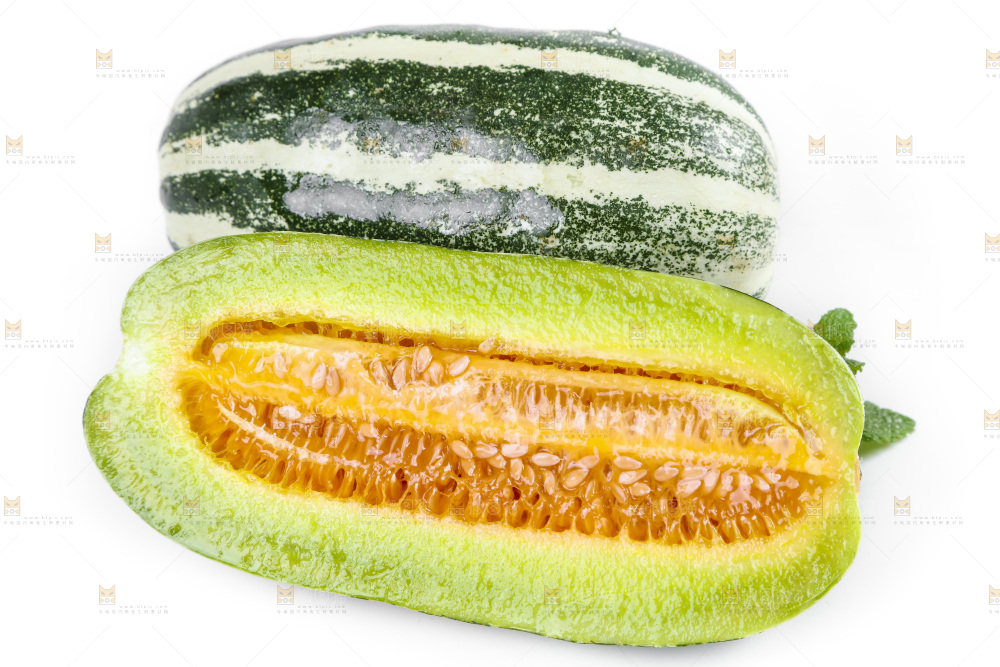 白底上放着山东博洋9号甜瓜