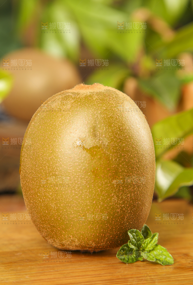木底上摆放着蒲江黄心猕猴桃