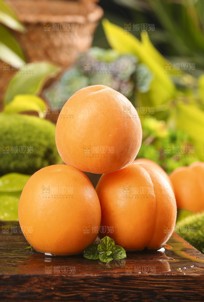 深底上摆放着烟台杏子