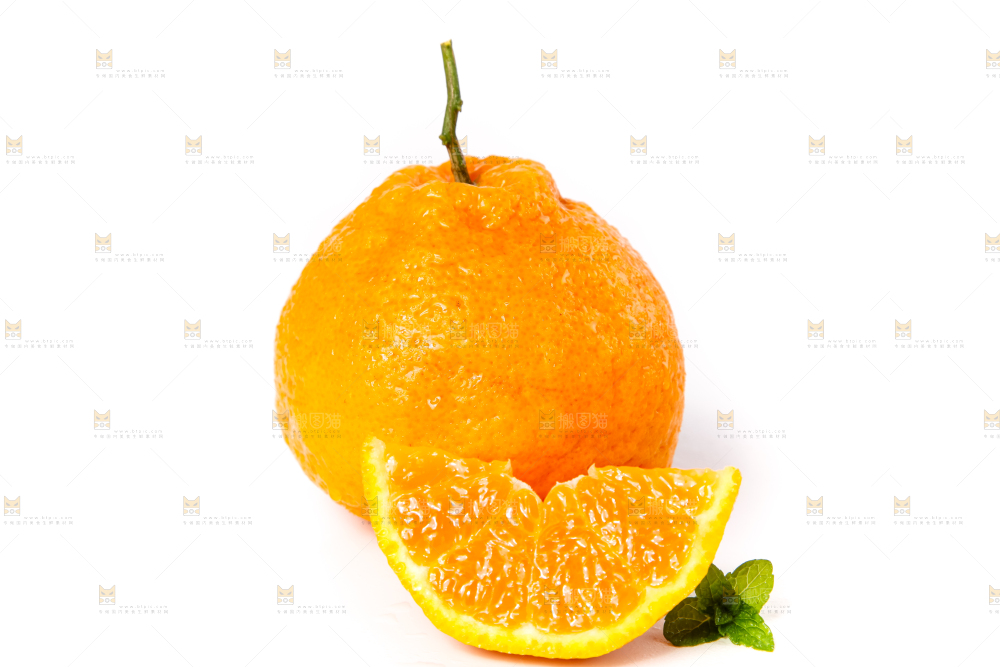 白底上摆放着丑柑