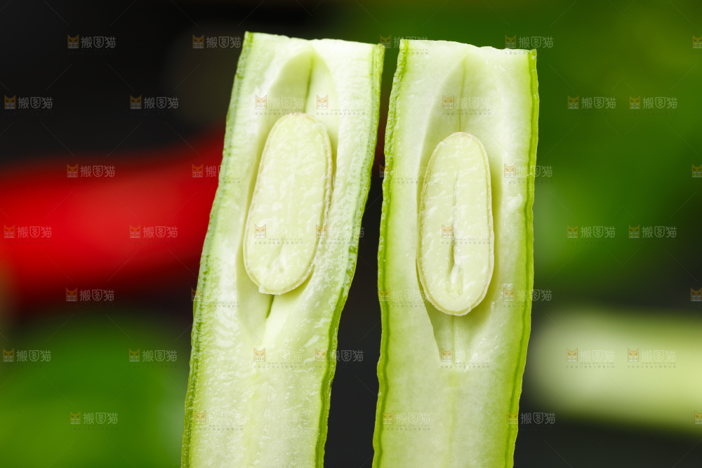 黑底上的长豇豆