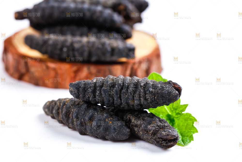 木底上放着野生海参