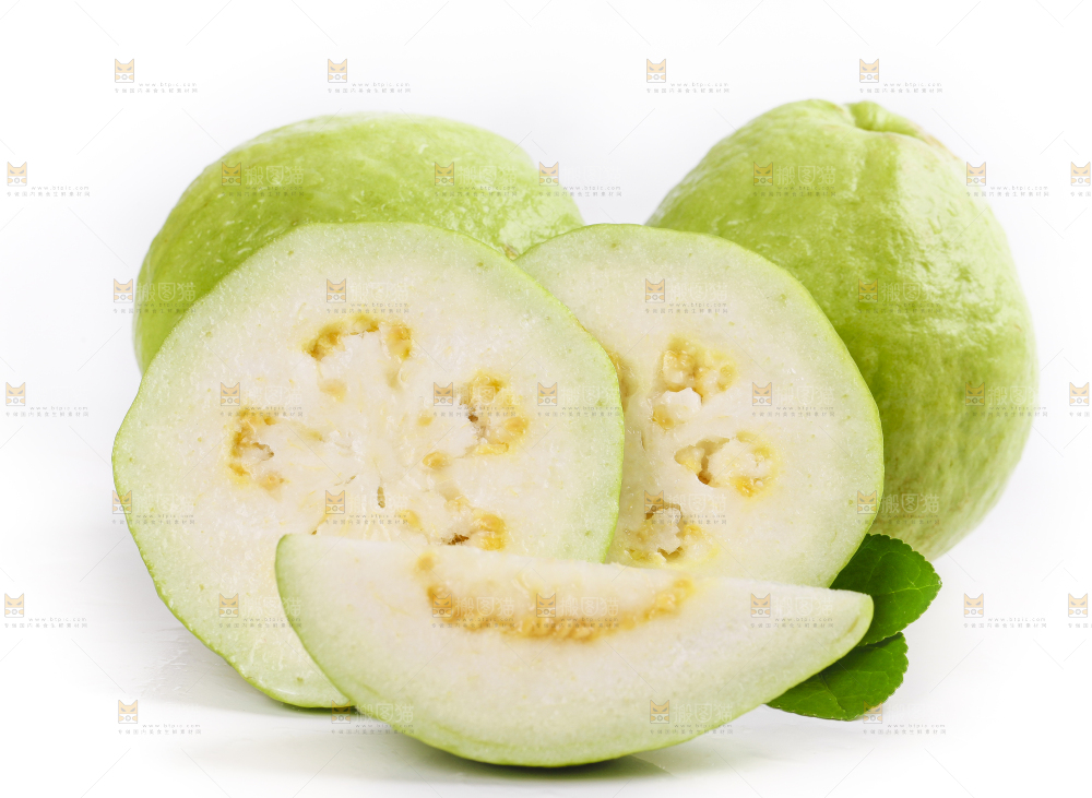 白底上的广西白心芭乐