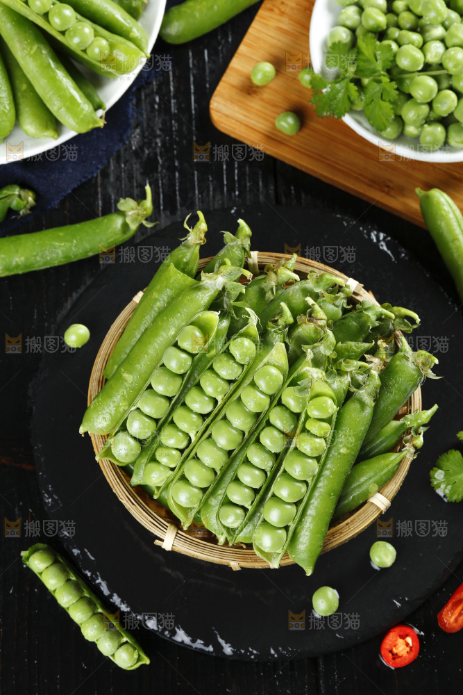 篮子里的青豌豆