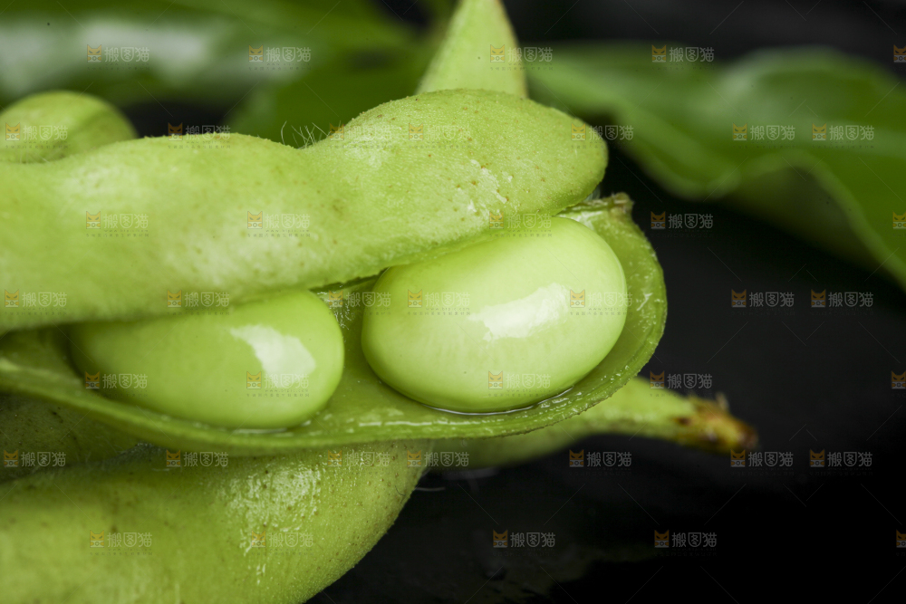 深底上放着云南毛豆