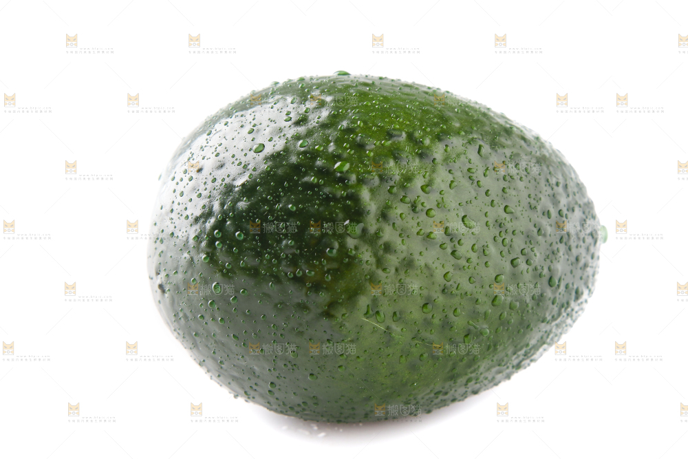 白底上的牛油果