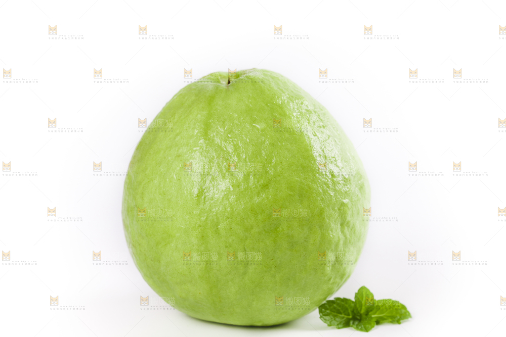 白底上放着白心芭乐