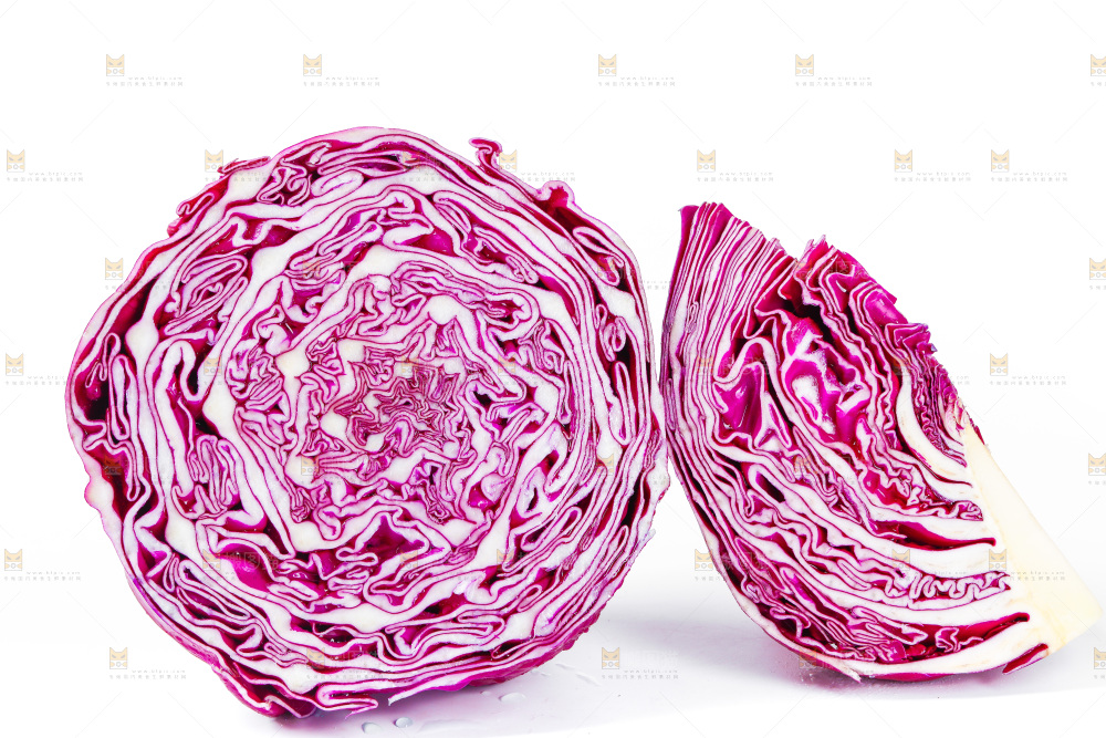 白底上放着甘蓝