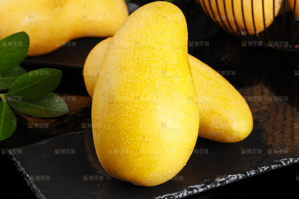 黑石板上放着新鲜的水仙芒