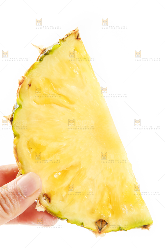 白底上的凤梨