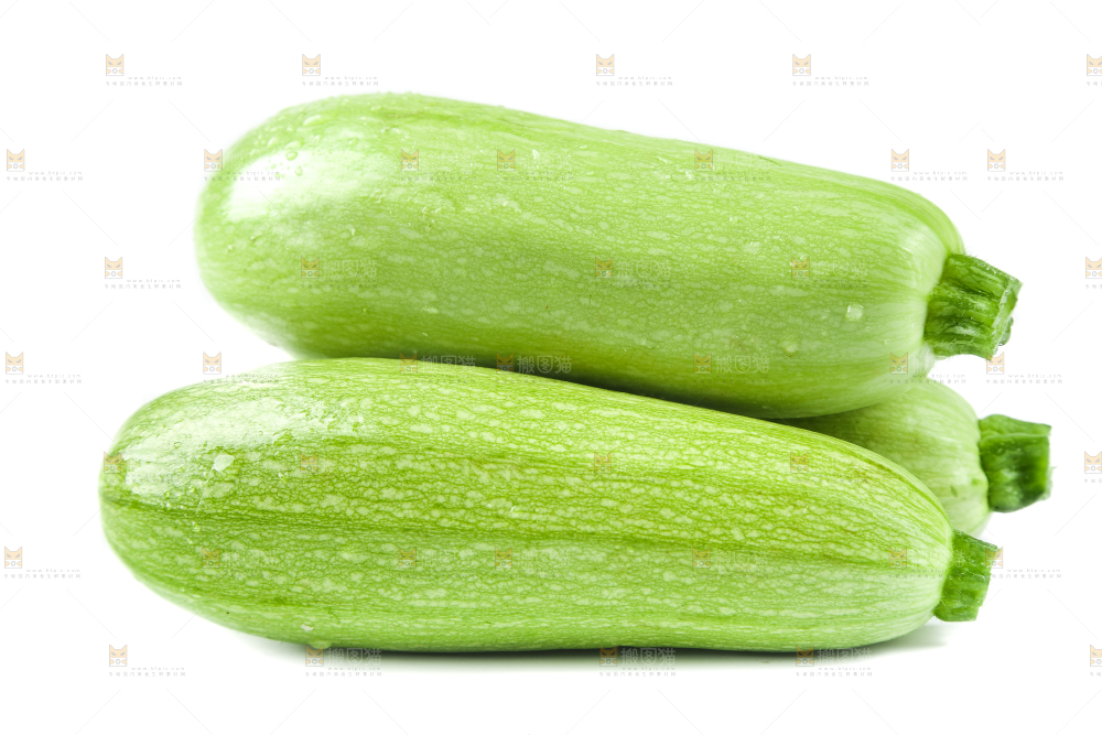 白底上摆放着茭瓜