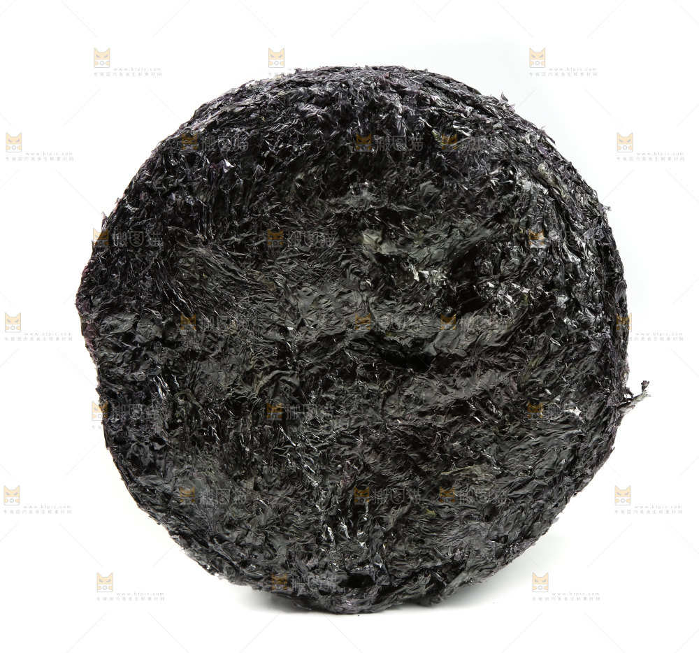 白底上的紫菜