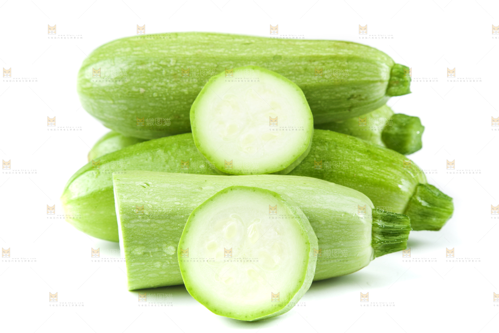 白底上摆放着茭瓜