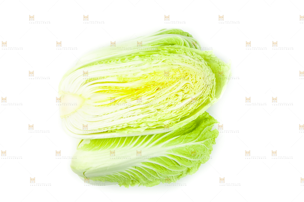 白底上放着白菜
