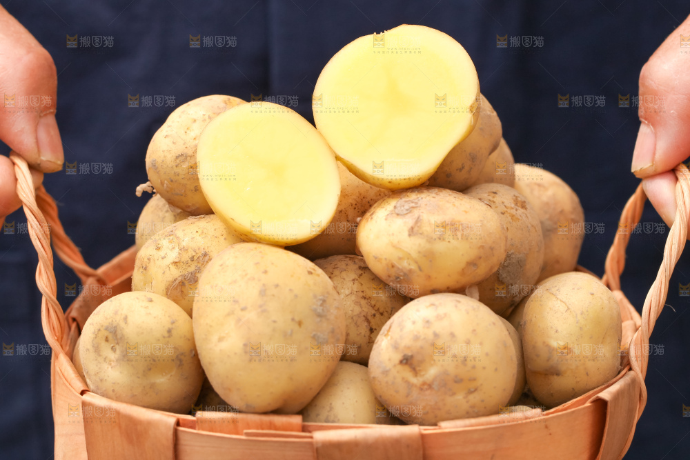 竹篮里放着云南小土豆