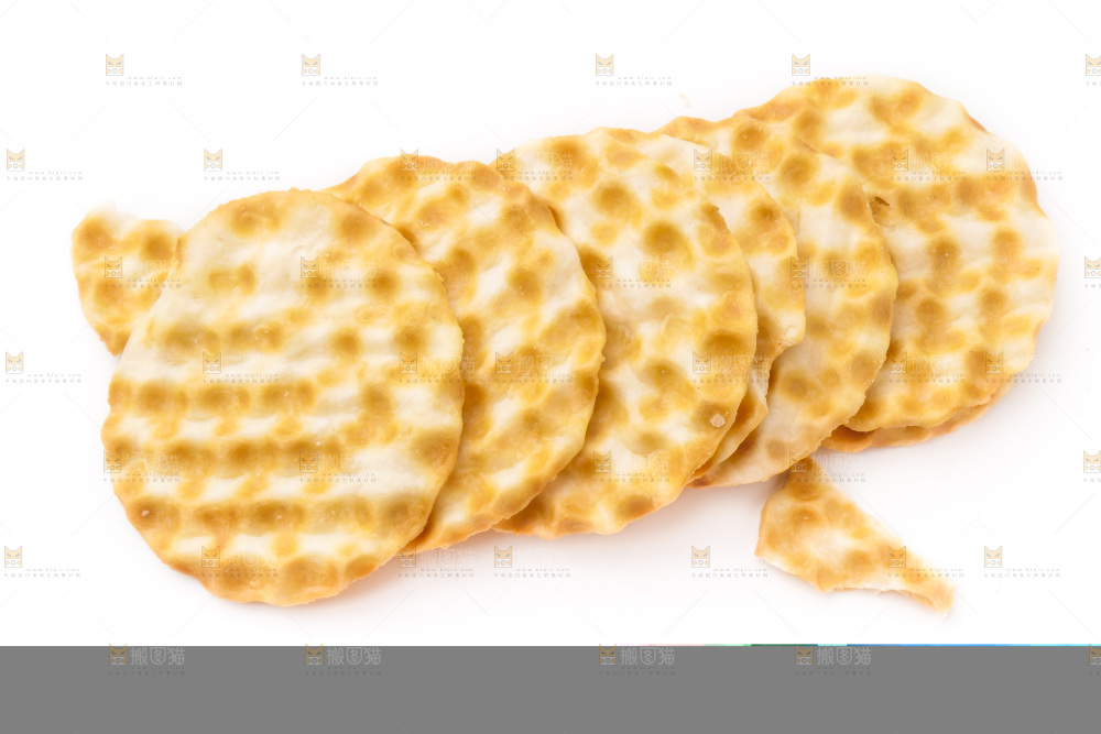 白底上的饼干