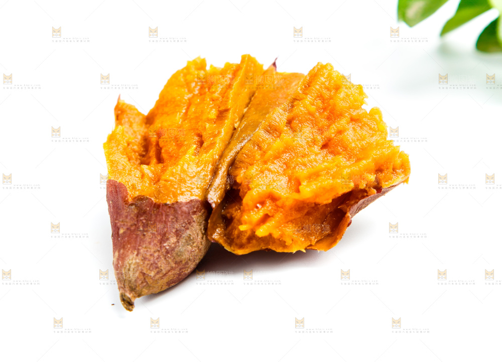 白底上的红心红薯