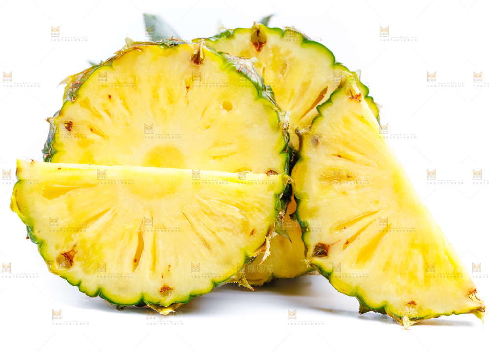 香水小菠萝放在白底上