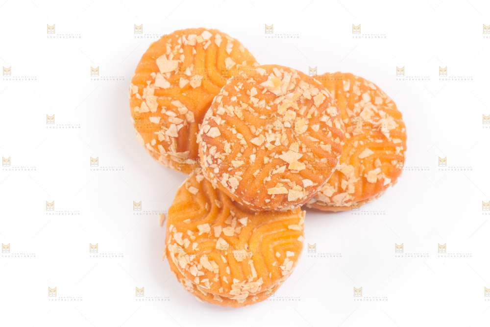 白底上的饼干