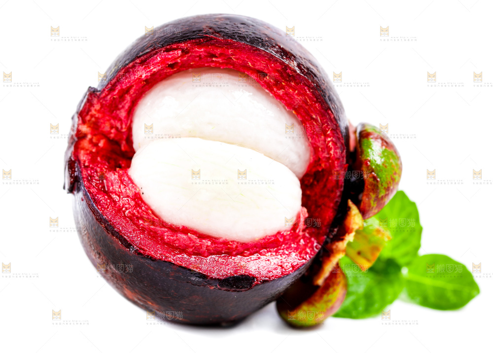 白底上放着泰国山竹