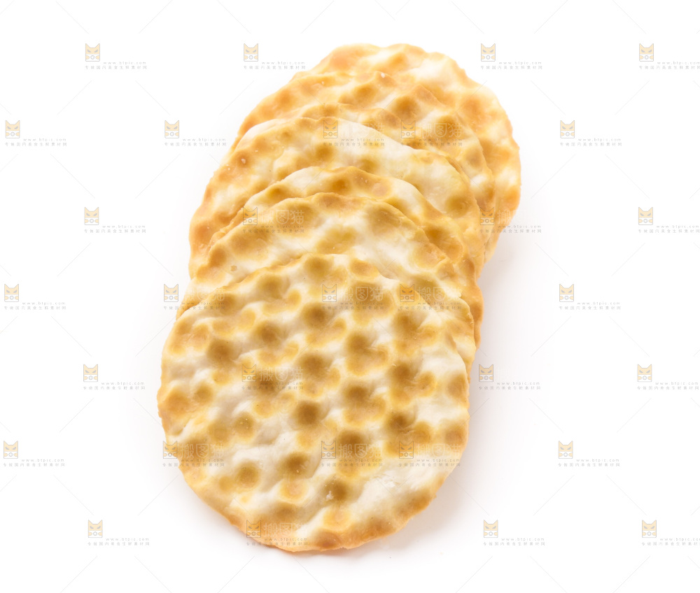 石头烧饼放在白底上