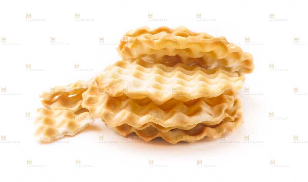 白底上的饼干